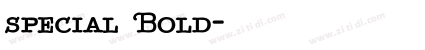 special Bold字体转换